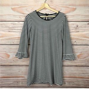 Kate Spade Jersey Black & White Striped Dress